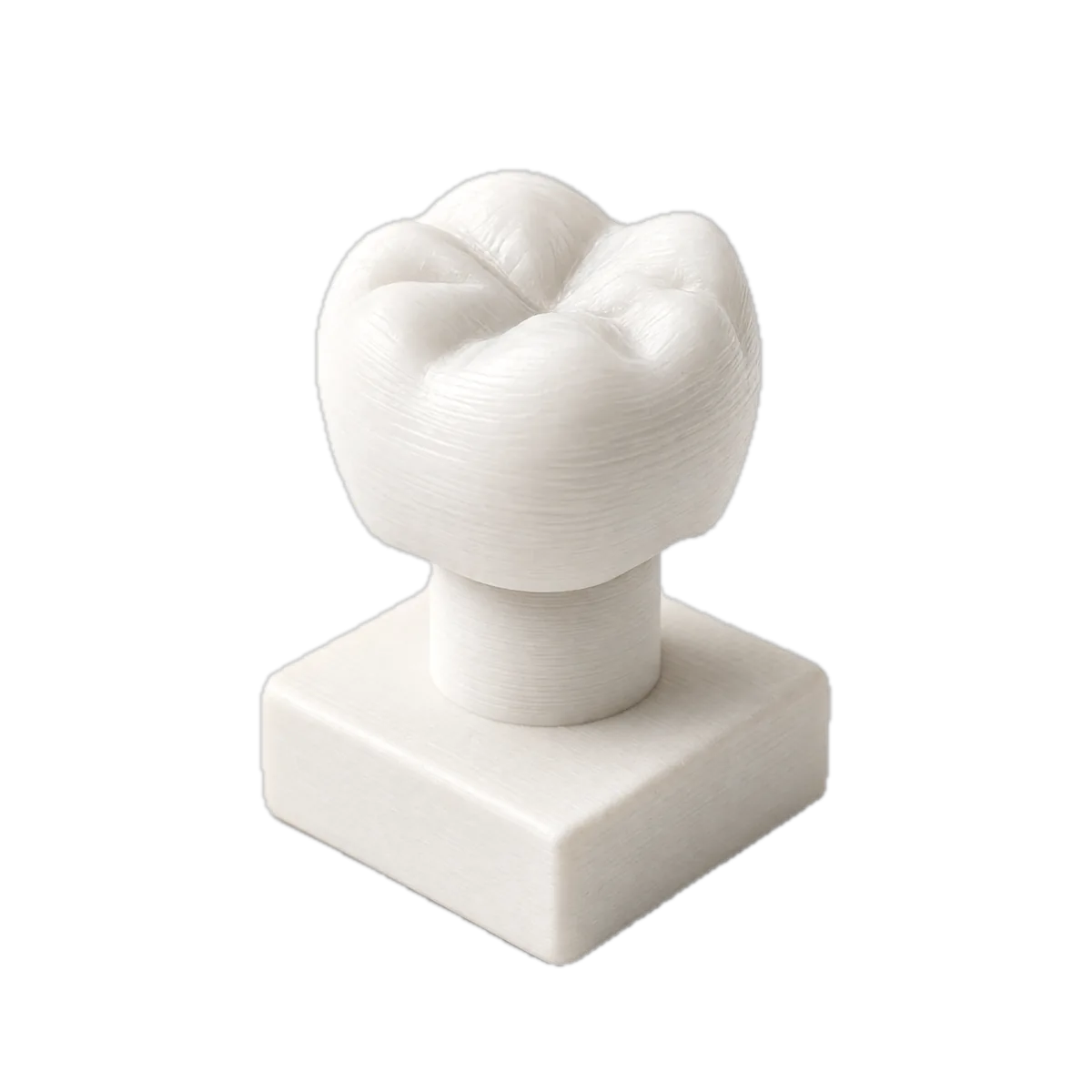 A milled porcelain crown
