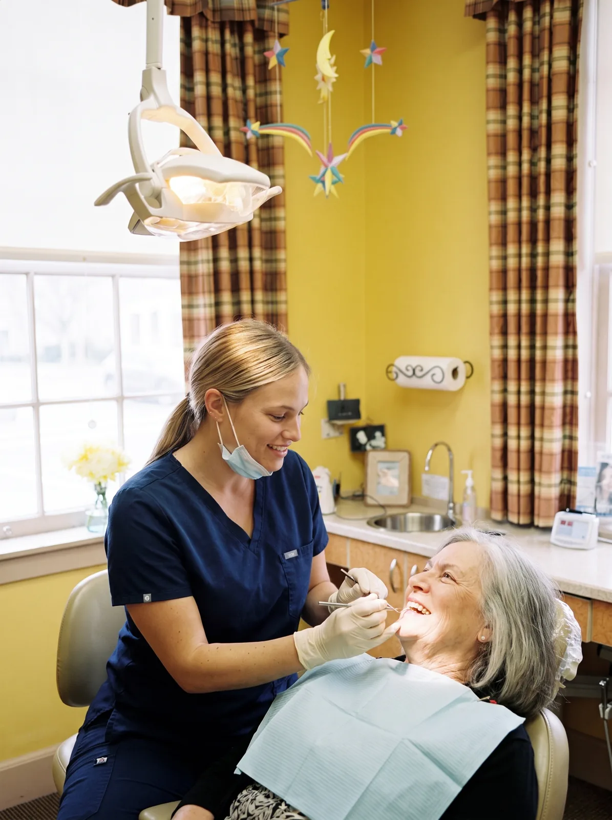 Madi Backel caring for a patient