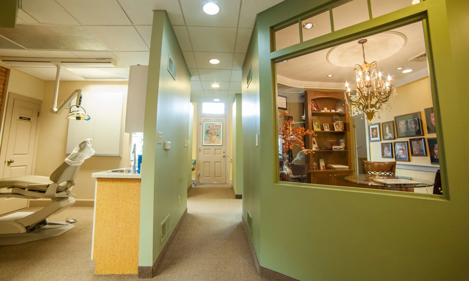 The hallway to the treatment rooms