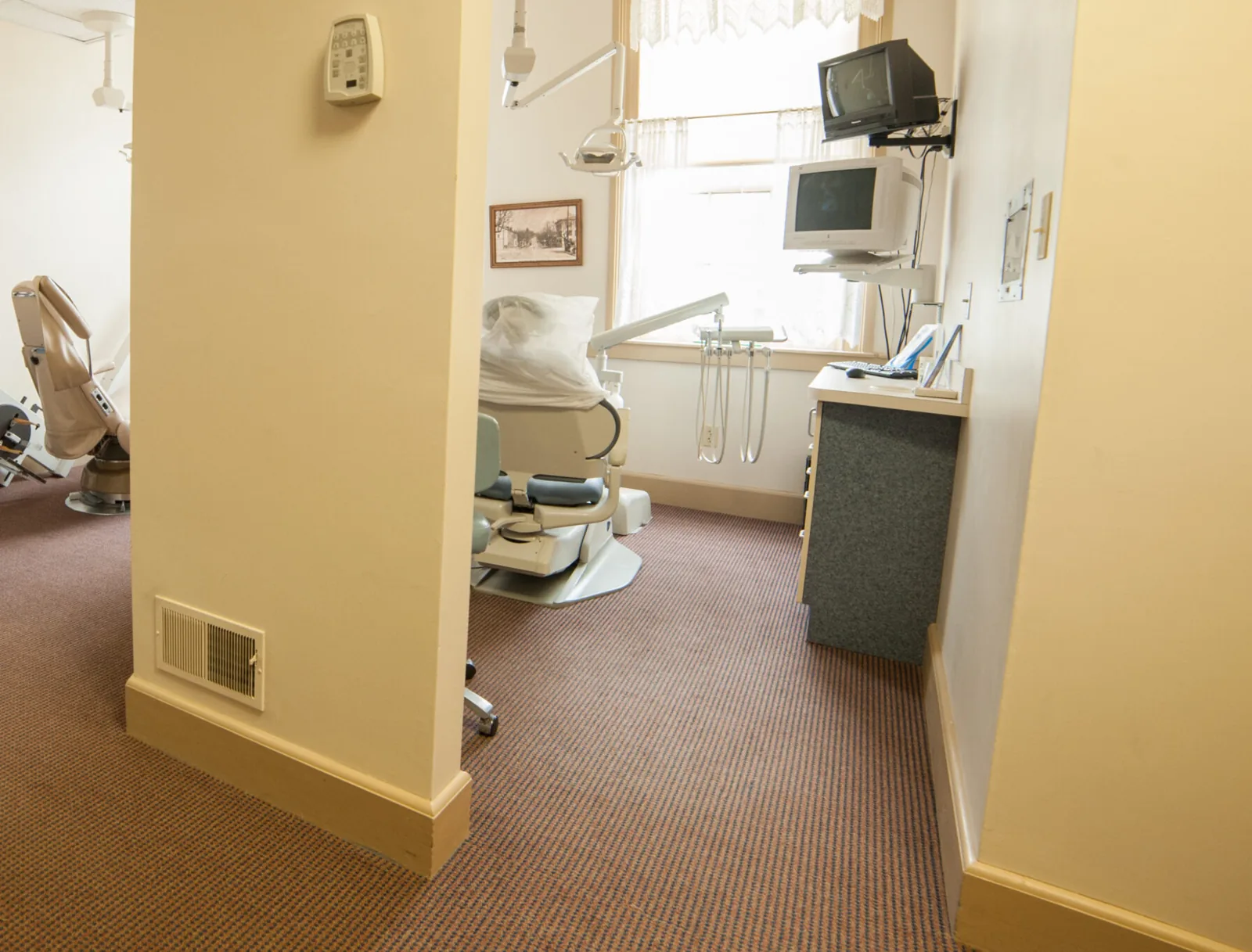 A bright treatment room at the Shrewsbury dental office