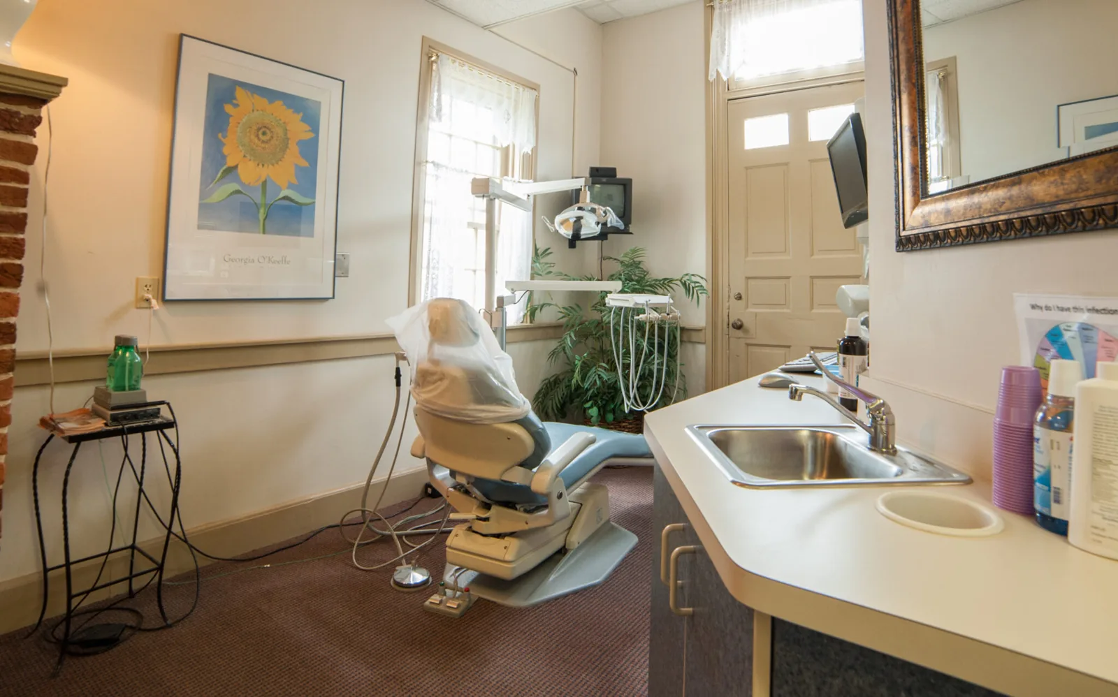 A treatment room at the Shrewsbury dental office