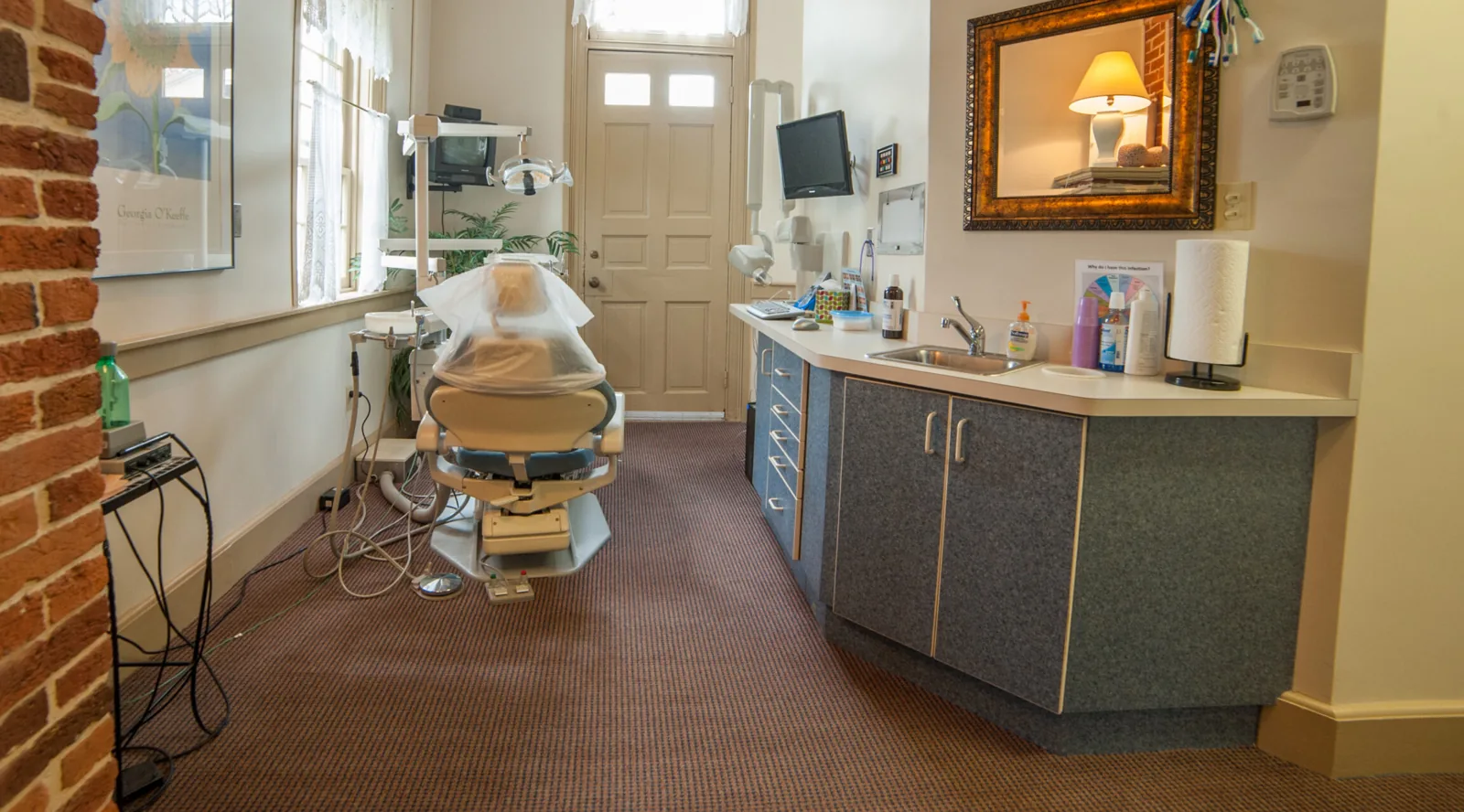 A treatment room at the Shrewsbury dental office