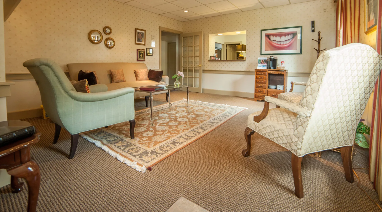 Seating in the Shrewsbury waiting room