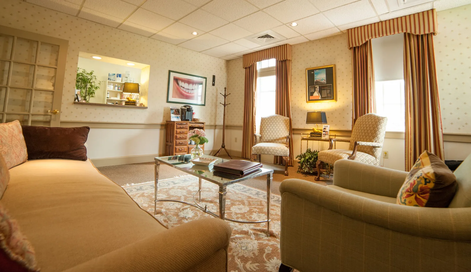 The waiting room at Southern York Smile Care